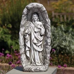 18.5" LED Sacred Heart Garden Statue