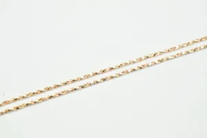 18K Rose Gold Filled Look, EP tarnish resistant Chain 17.5" Inches Long 1mm width 1mm Thickness CG247