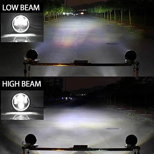 4pcs 5 3/4" 5.75 LED Headlights with High Low Beam Amber turn signal White DRL, 5 3/4 led headlight Halo Ring