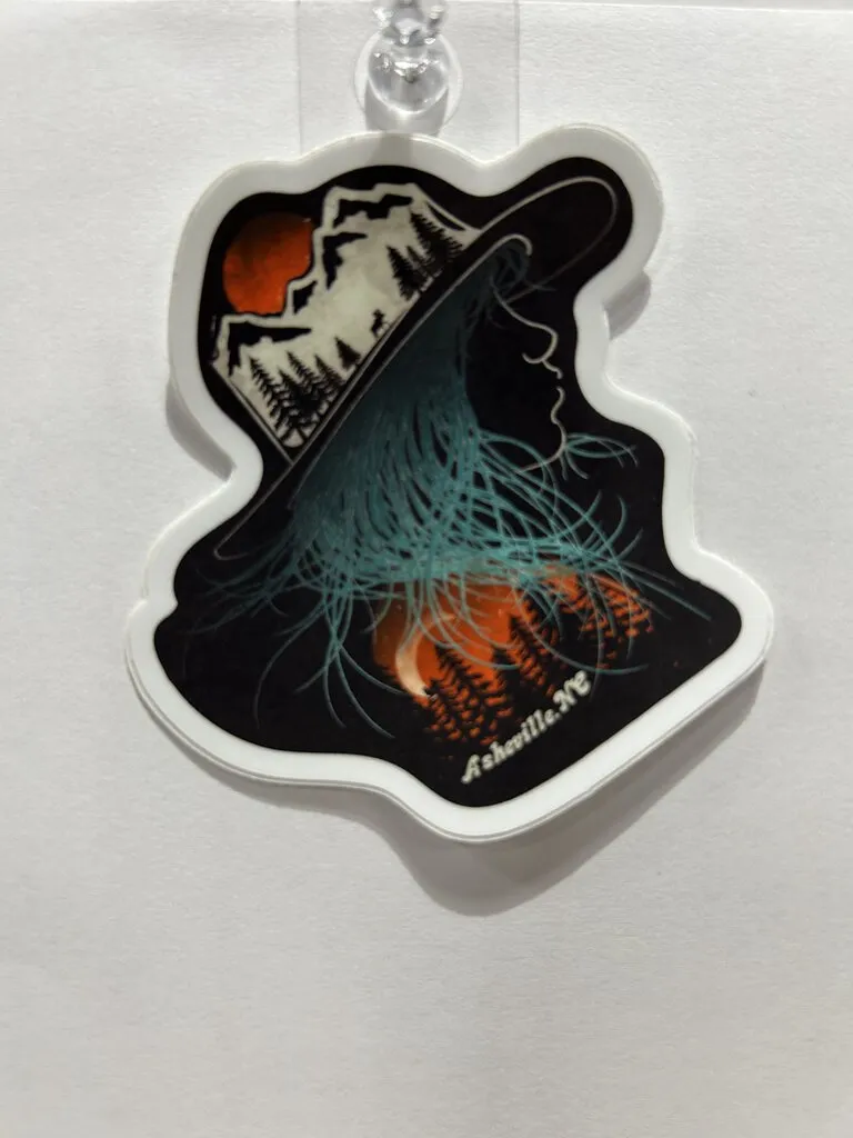 Asheville Lady/Mountain/Sunset (Stickers)