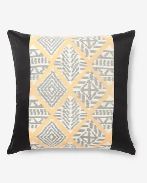 Aza Weft Ikat Cotton Silk Cushion Cover