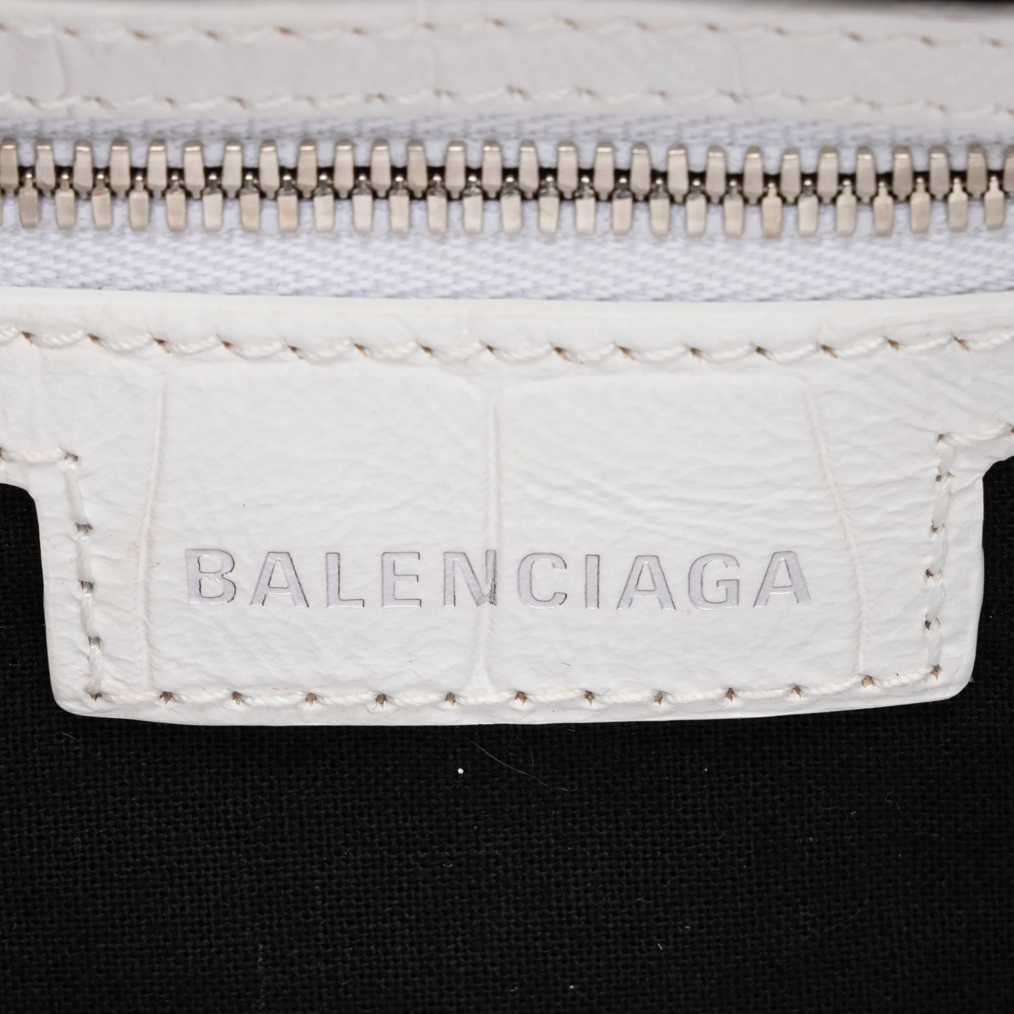 Balenciaga Croc Embossed Crystal Le Cagole XS Bucket Bag