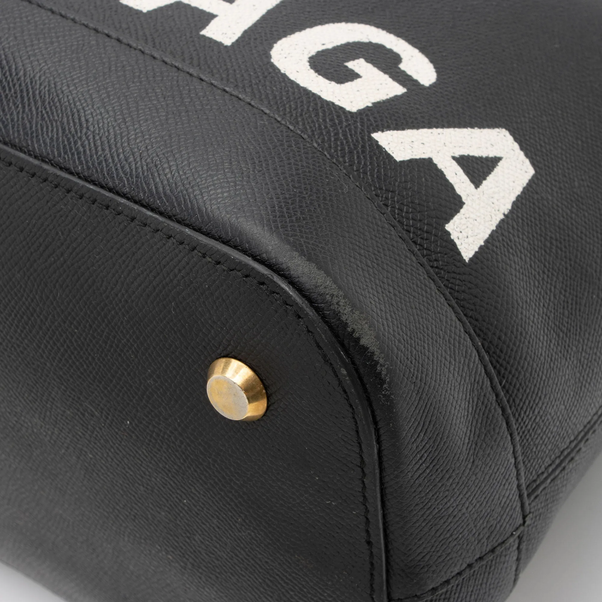 Balenciaga Grained Calfskin Ville Medium Top Handle Bag