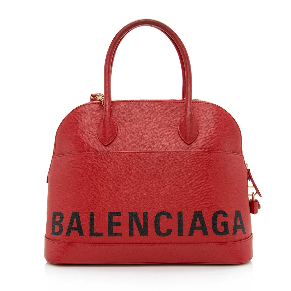 Balenciaga Grained Calfskin Ville Medium Top Handle Bag