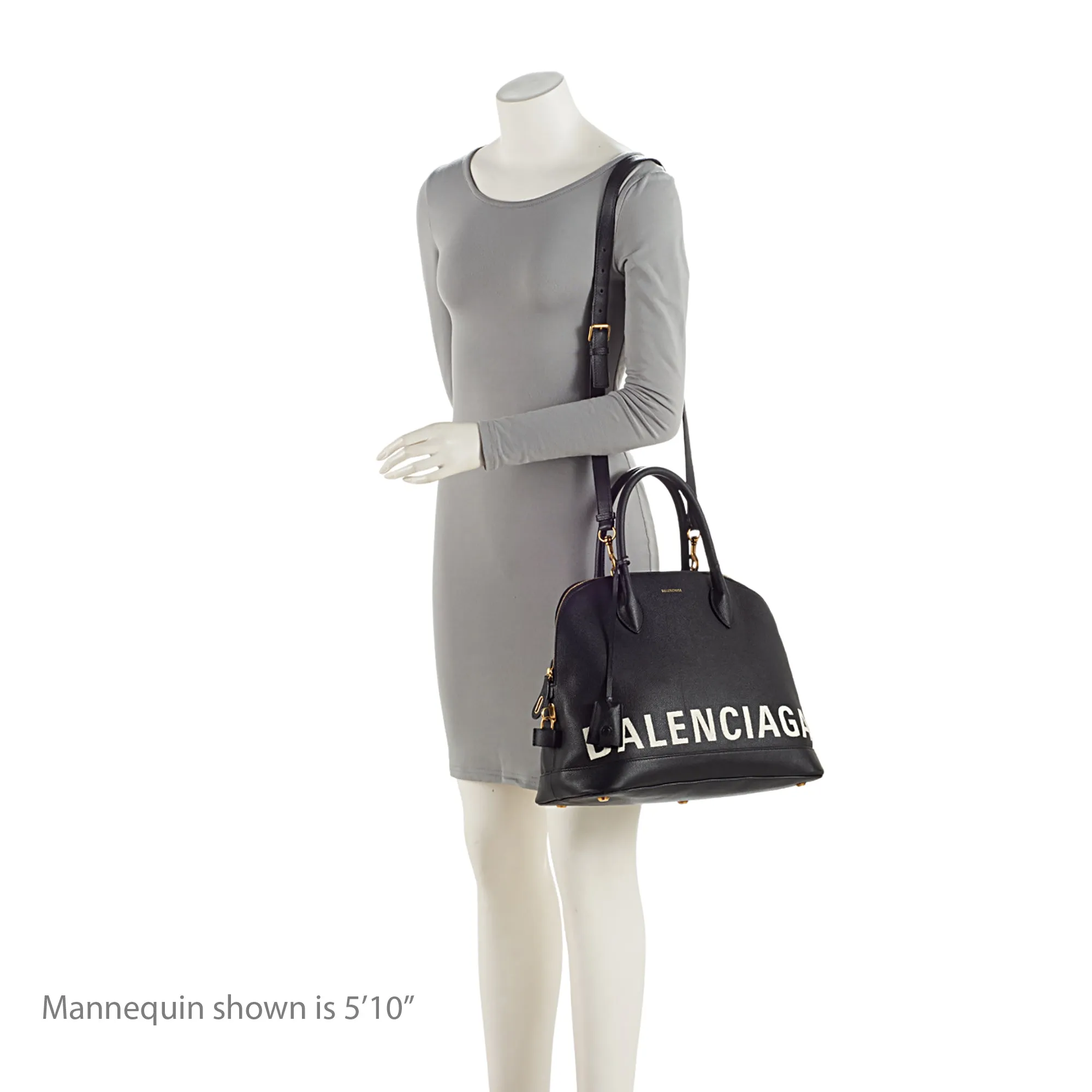 Balenciaga Grained Calfskin Ville Medium Top Handle Bag