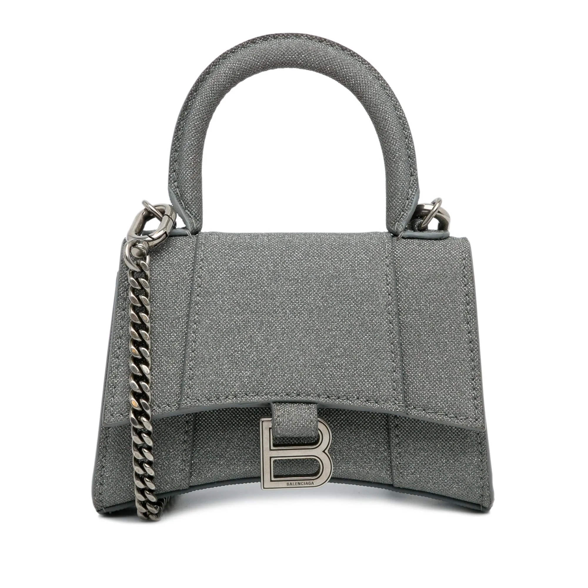 Balenciaga Mini Glitter Hourglass Satchel