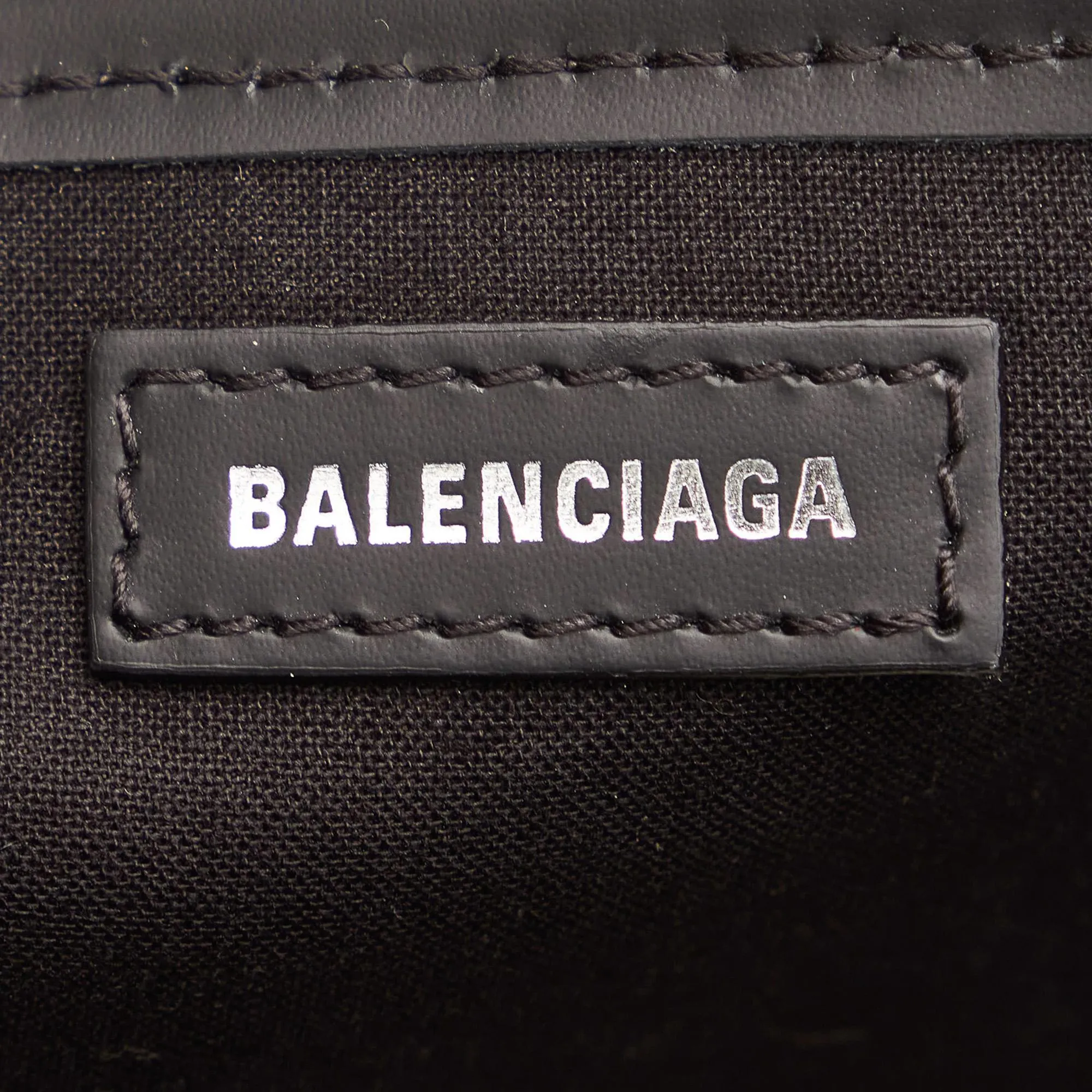 Balenciaga Navy Cabas S Canvas Tote Bag