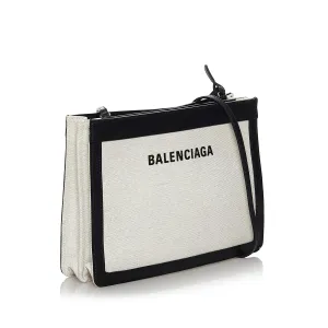 Balenciaga Navy Pochette S Canvas Crossbody Bag