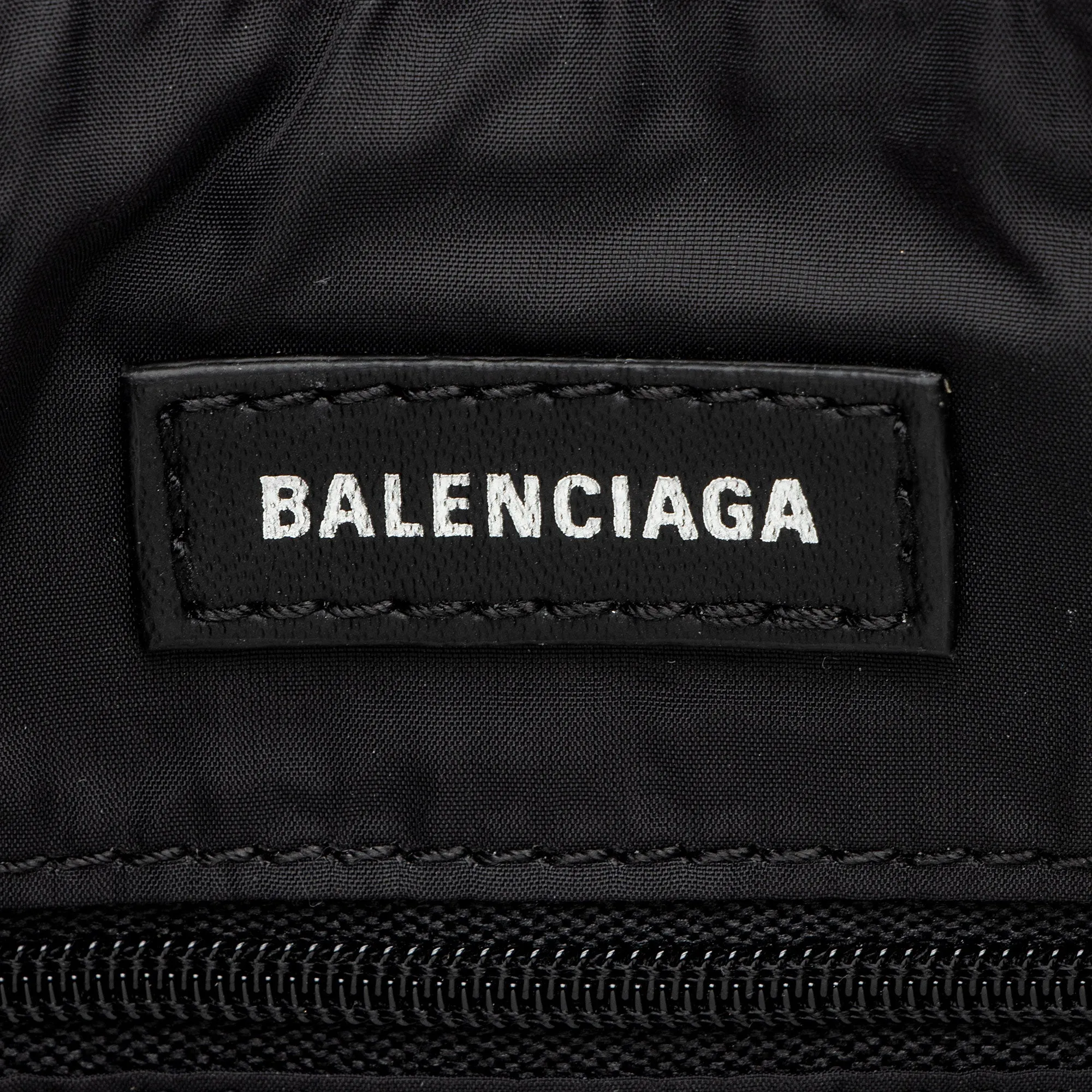 Balenciaga Recycled Nylon Logo Wheel Shoulder Bag