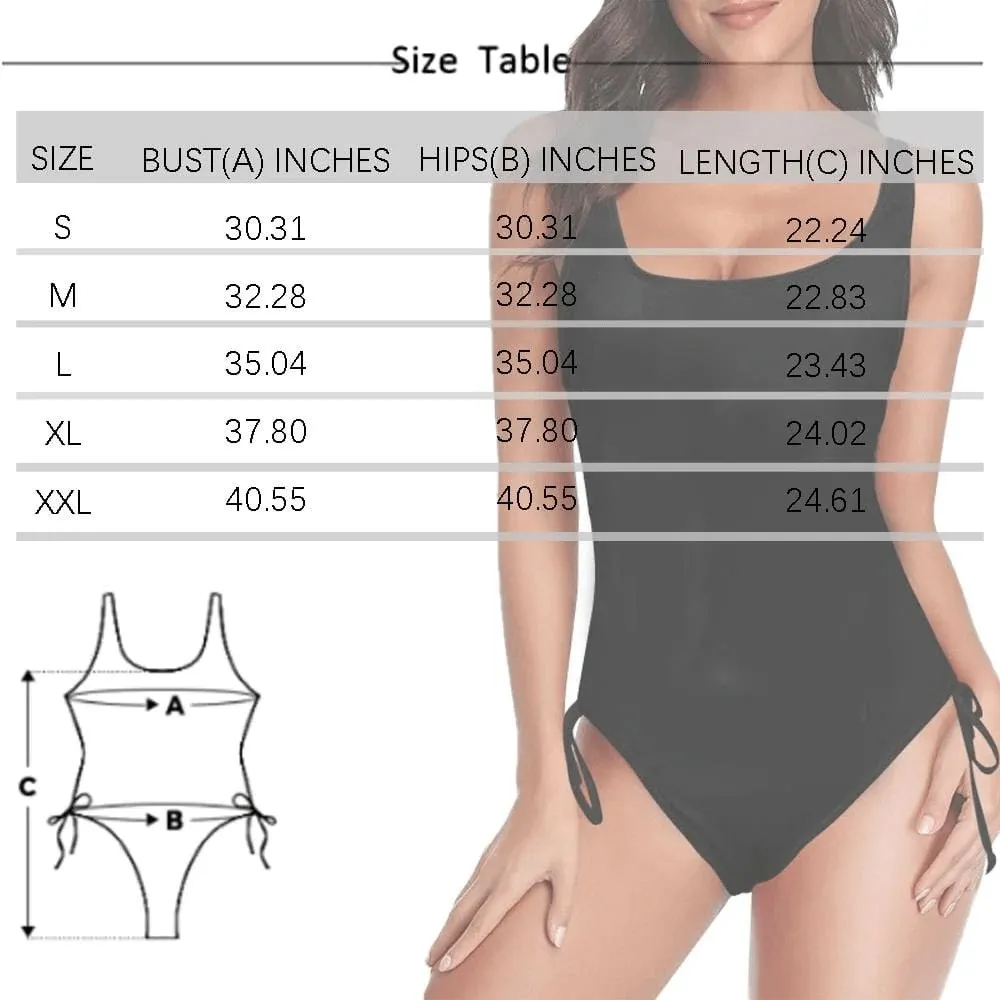 Big Face Bathing Suit-Custom Face Personalized Bathing Suits Women's Slip One-Piece Swimsuit Gift For Her