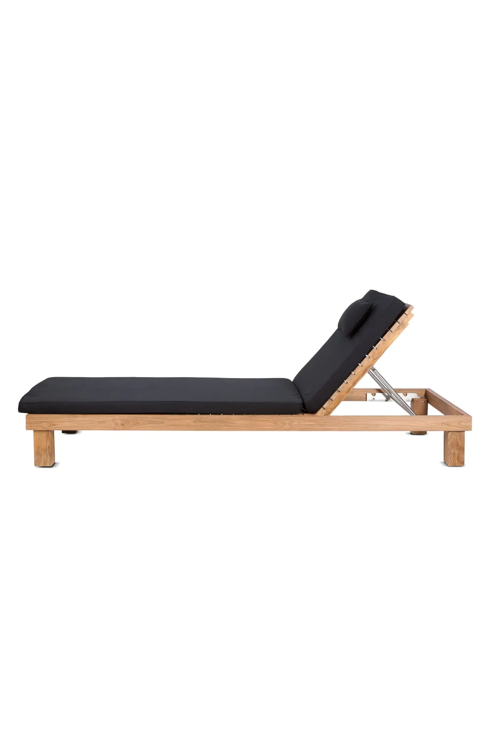 Black Cushioned Teak Sunbed | Dareels Strauss SB (structure)