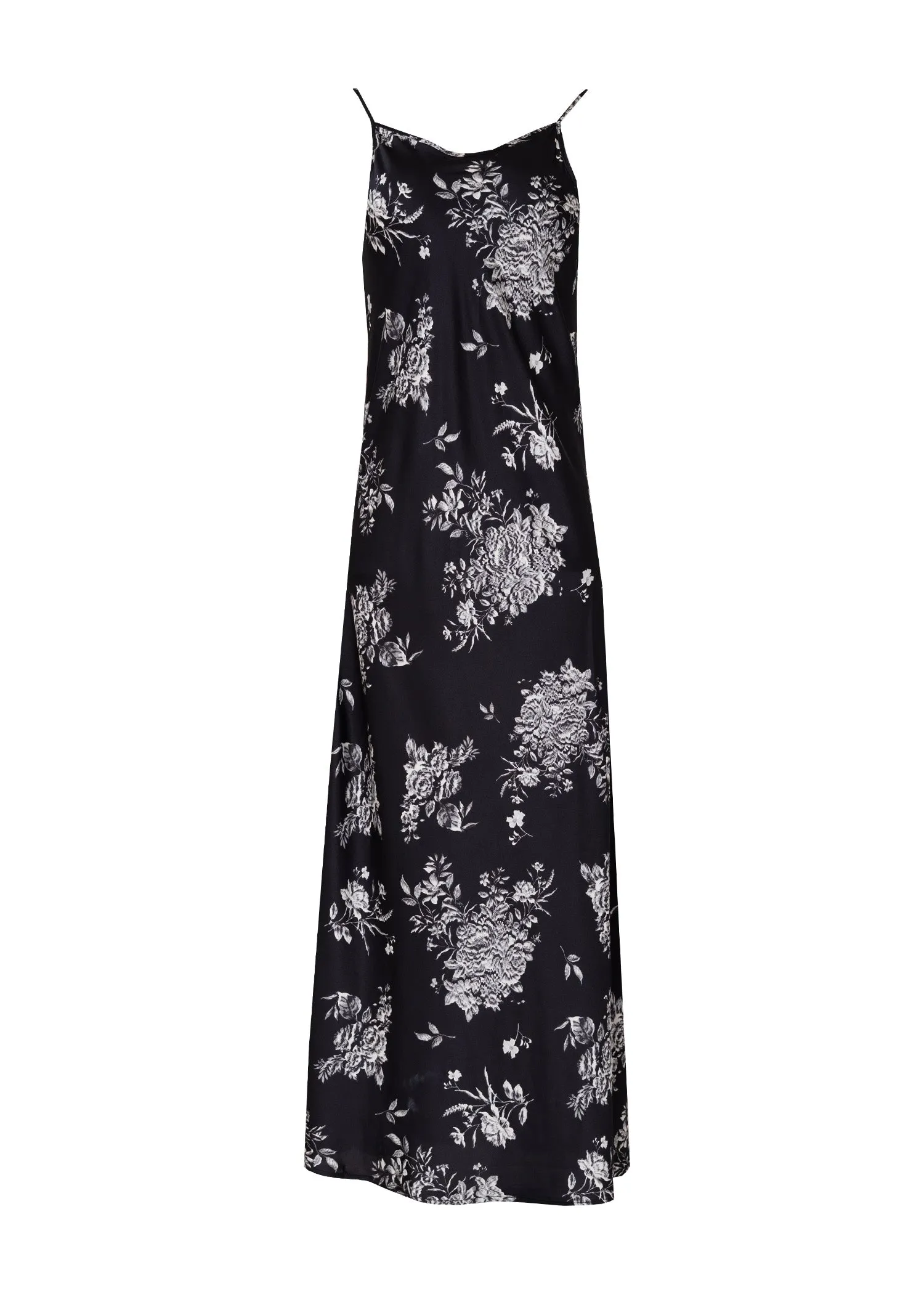 Black Floral Slip Dress