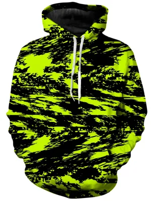 Black Lime Bolt Glitch Unisex Hoodie