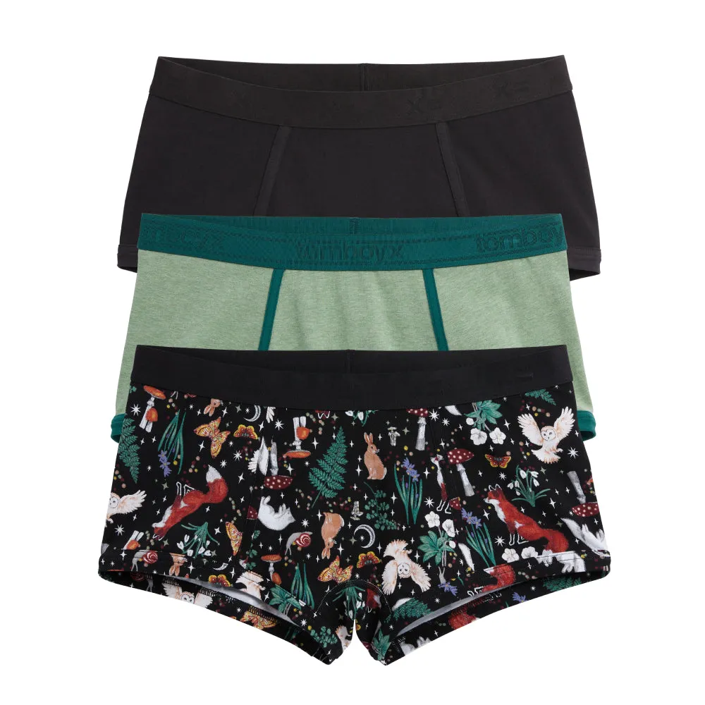 Boy Shorts 3-Pack - Woodland Tapestry