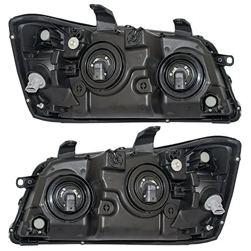 Brock Replacement Driver and Passenger Headlights Headlamps Compatible with 2004-2006 Highlander 81130-48280 81170-48280