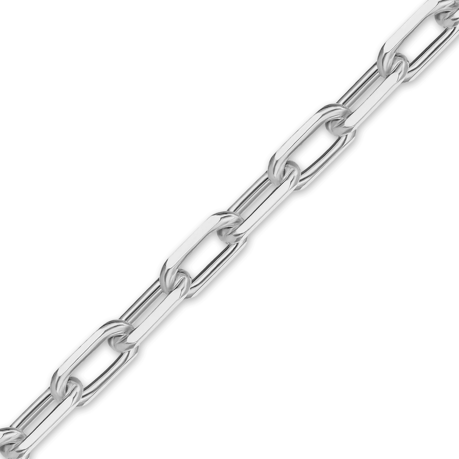 Bulk / Spooled Elongated Diamond Cut Cable Chain in Sterling Silver (1.80 mm - 2.50 mm)