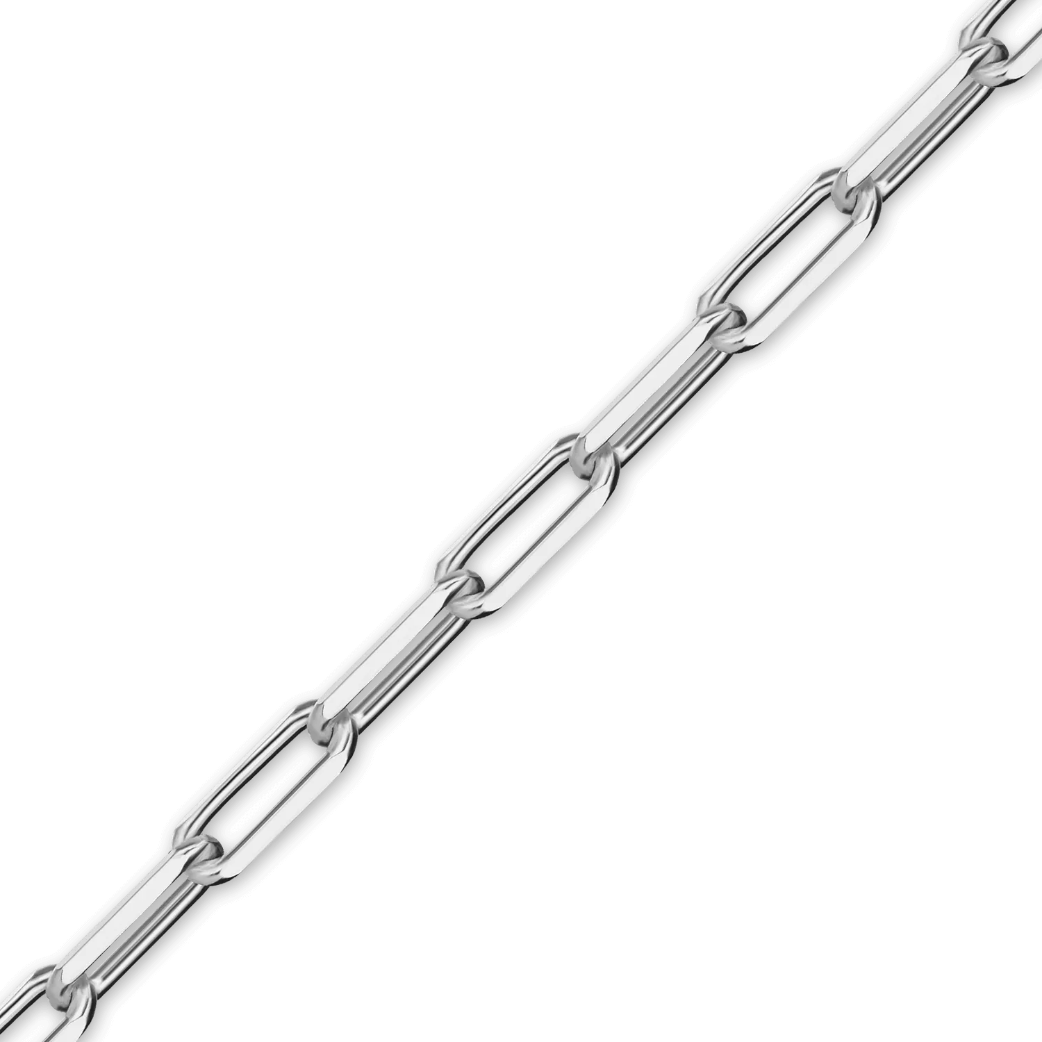 Bulk / Spooled Light Elongated Diamond Cut Cable Chain in Sterling Silver (1.50 mm - 2.70 mm)