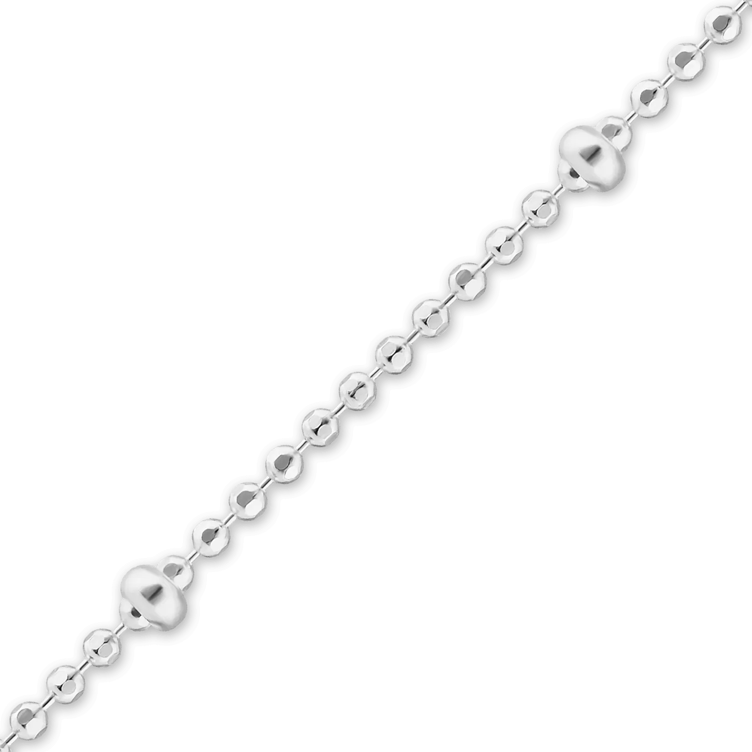 Bulk / Spooled Triple Beaded Stud (Satellite) Chain in Sterling Silver (0.90 mm)