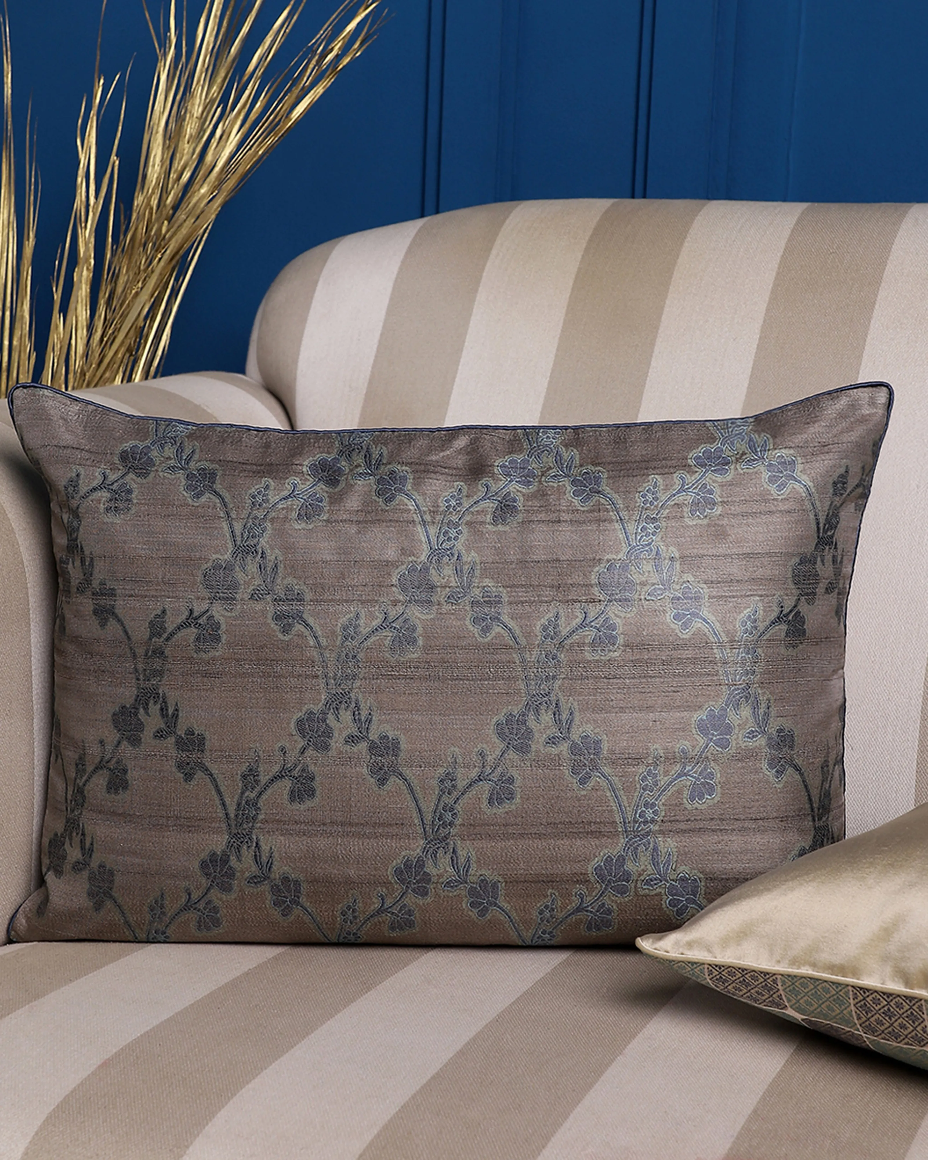 Chintzy Satin Brocade Silk Cushion Cover