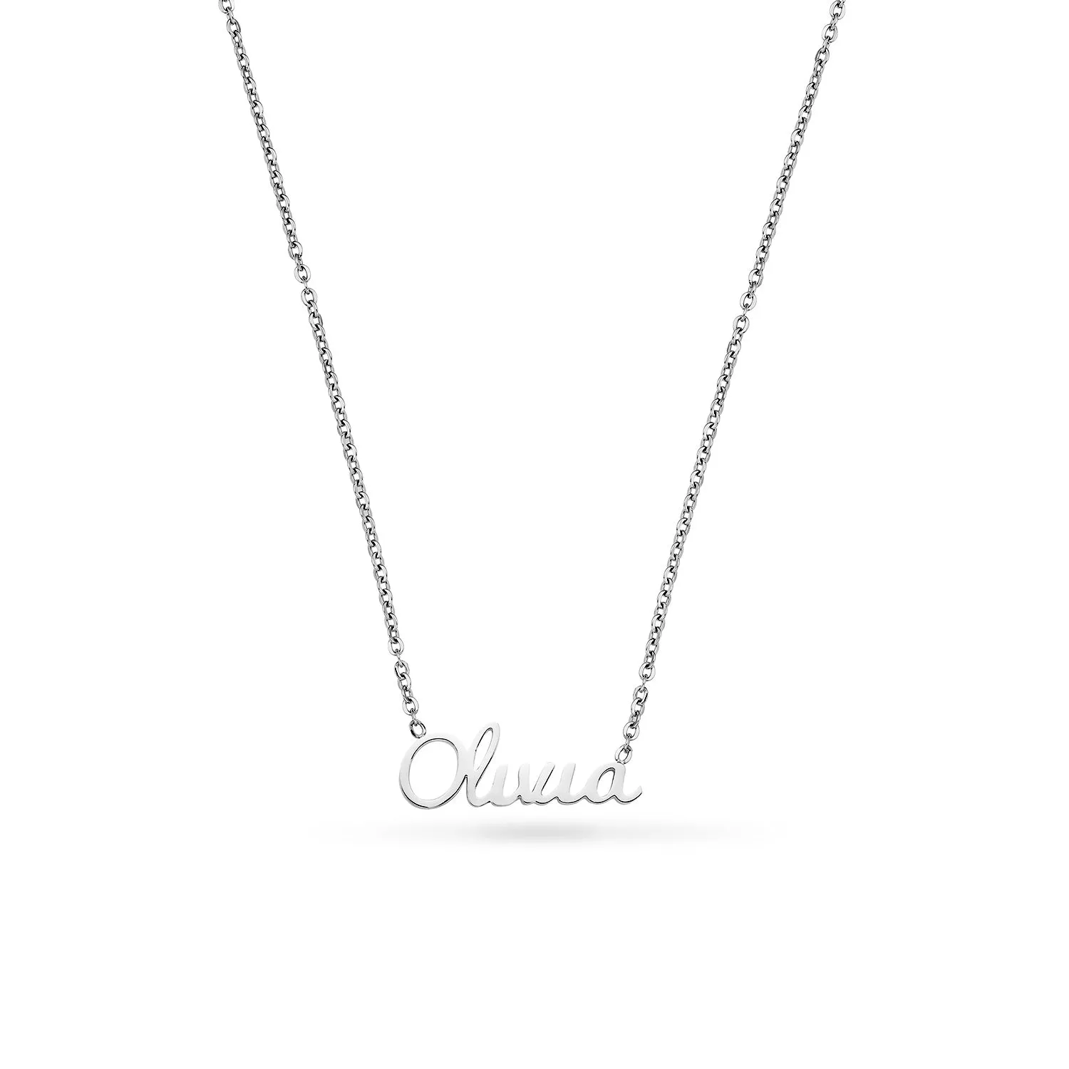 Cursive Name Necklace (Silver)