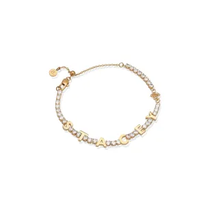 Custom Name Tennis Bracelet (Gold)