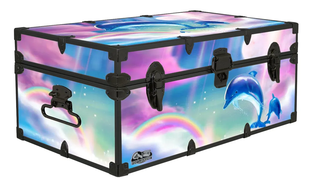 Designer Trunk - Dolphins- 32x18x13.5"