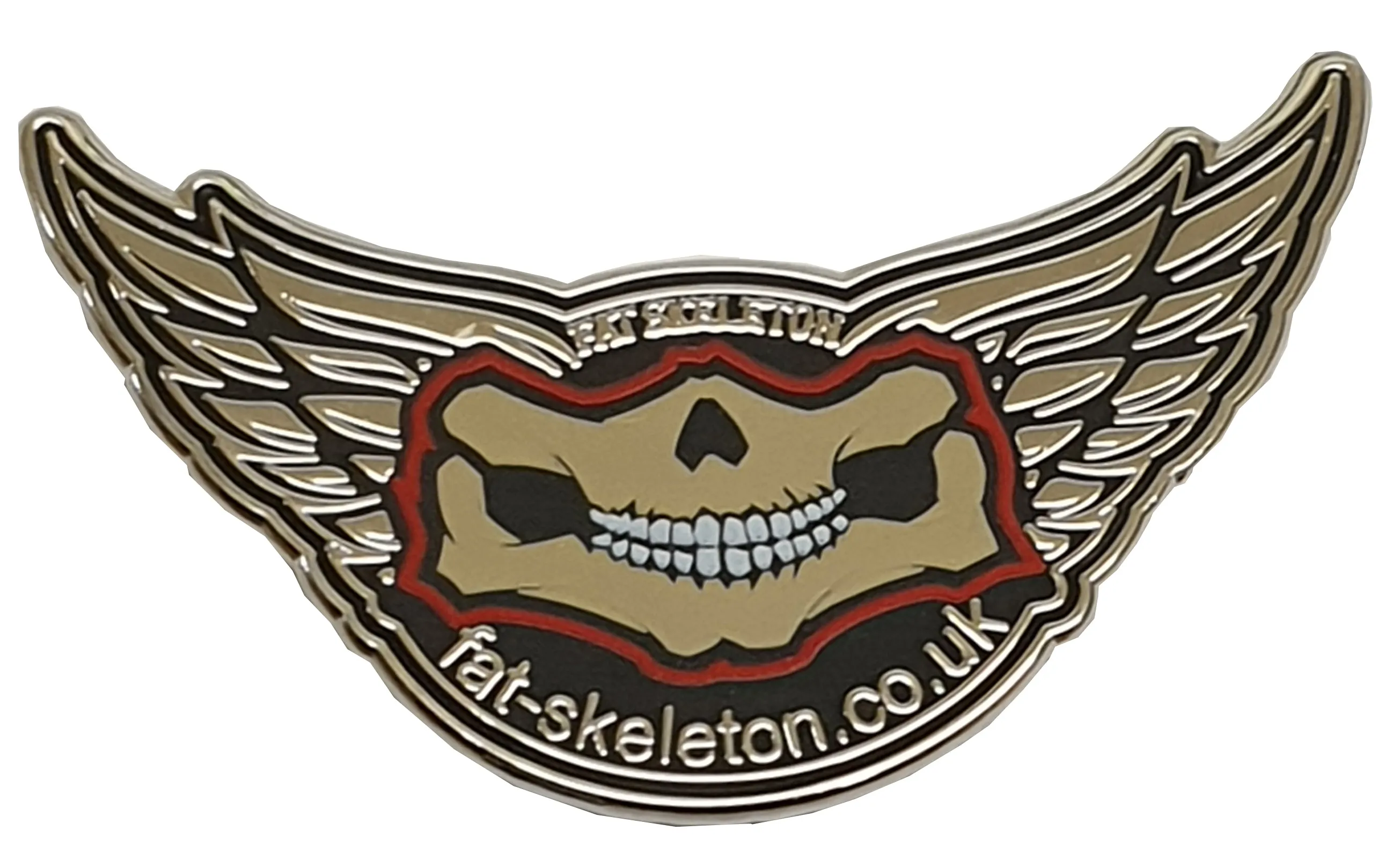 Fat Skeleton Enamel Pin Badge