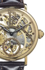 Grande Diva Mechanical Swiss-Made Skeleton Gold Ladies Watch 16550080