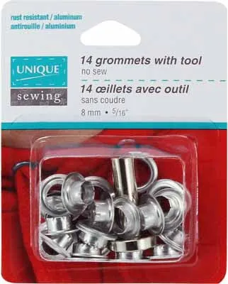 Grommets Silver with Tool - 8mm (5⁄16″) - 14 pcs - 3033200