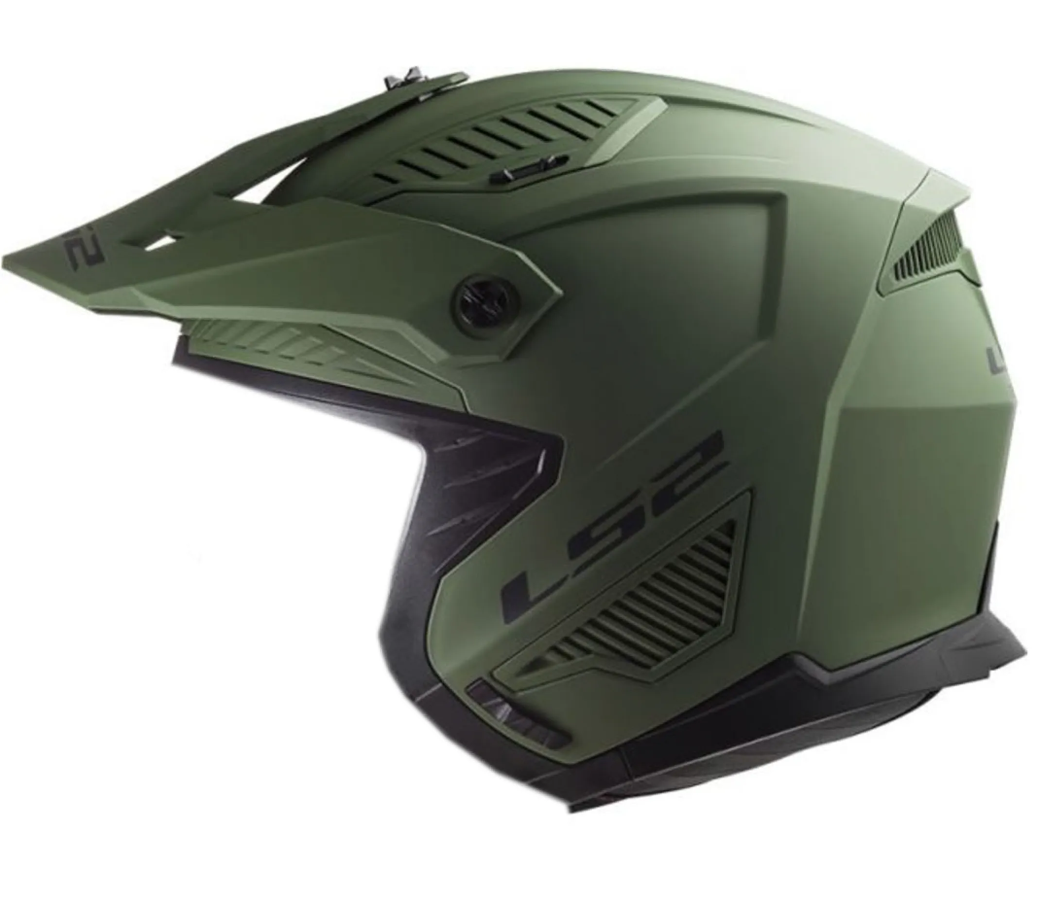 LS2 FF606 Drifter Full / Open Face Motorcycle Helmet Matt Military Green