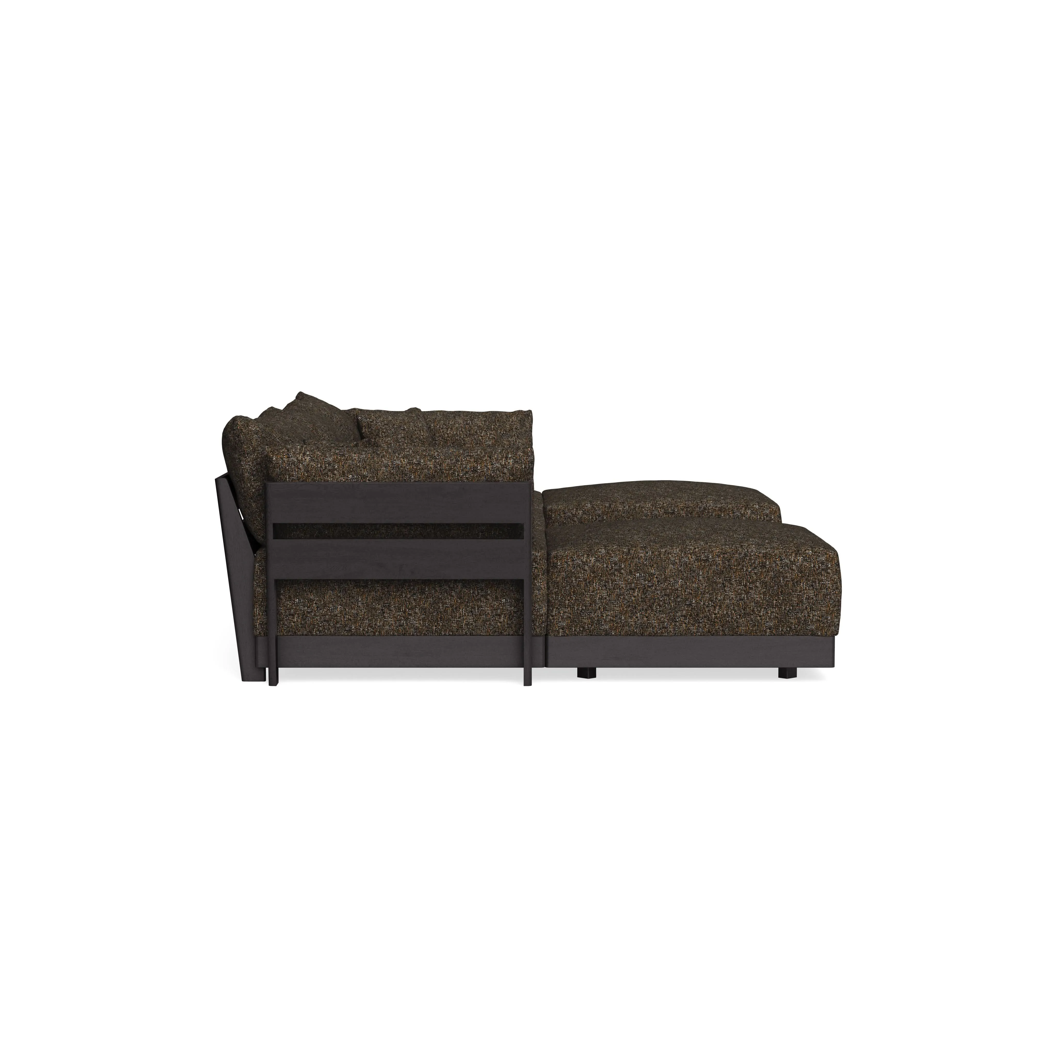 Modular Bondi Black 3-Seater U-Sectional in Phantom | Memory Foam Blend