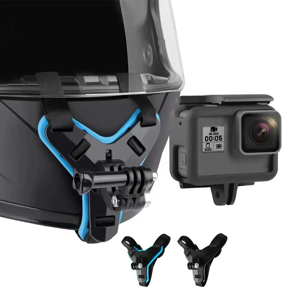 Motorcycle Helmet Chin Strap Mount for GoPro Hero Series and More Action Cameras