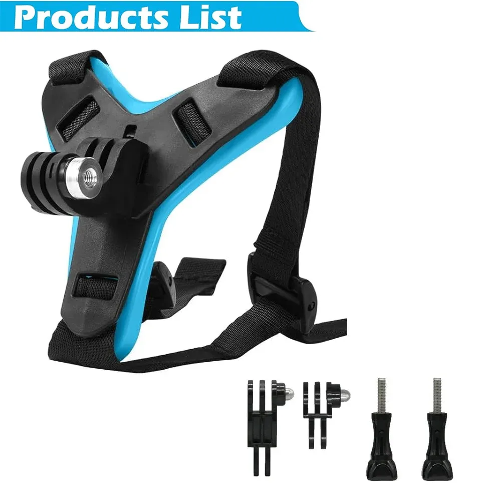 Motorcycle Helmet Chin Strap Mount for GoPro Hero Series and More Action Cameras