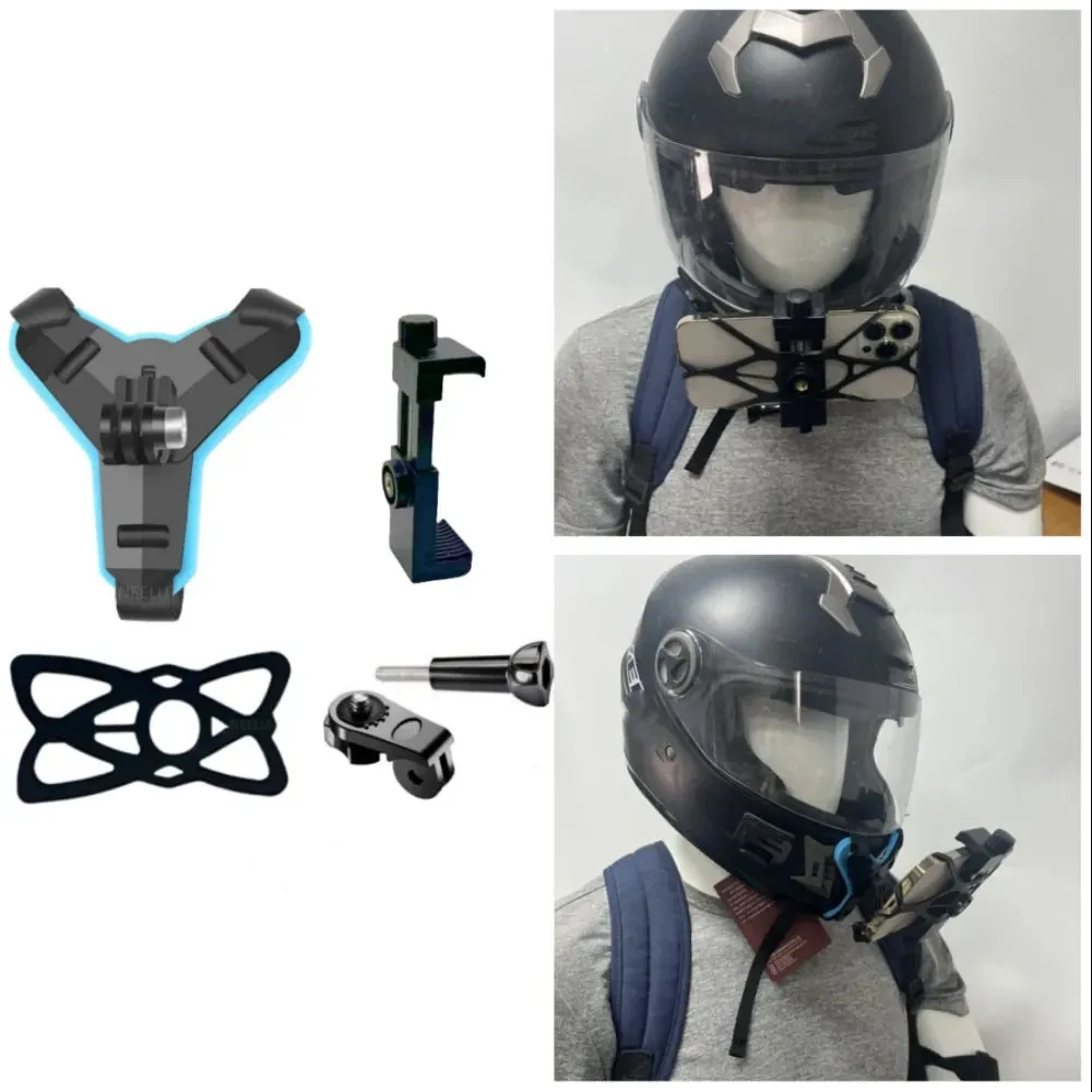 Motorcycle Helmet Chin Strap Mount for GoPro Hero Series and More Action Cameras