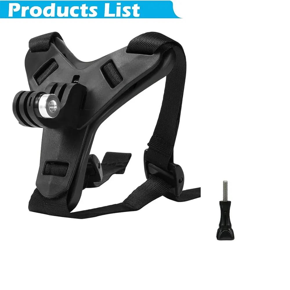 Motorcycle Helmet Chin Strap Mount for GoPro Hero Series and More Action Cameras