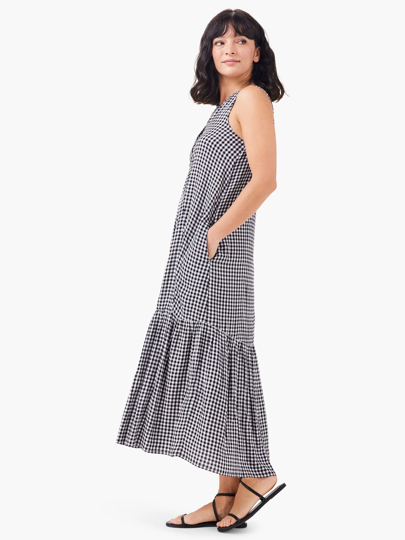 Nic   Zoe Drapey Gingham Dress