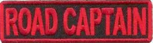 Red Motorcycle Club Road Captain Patch