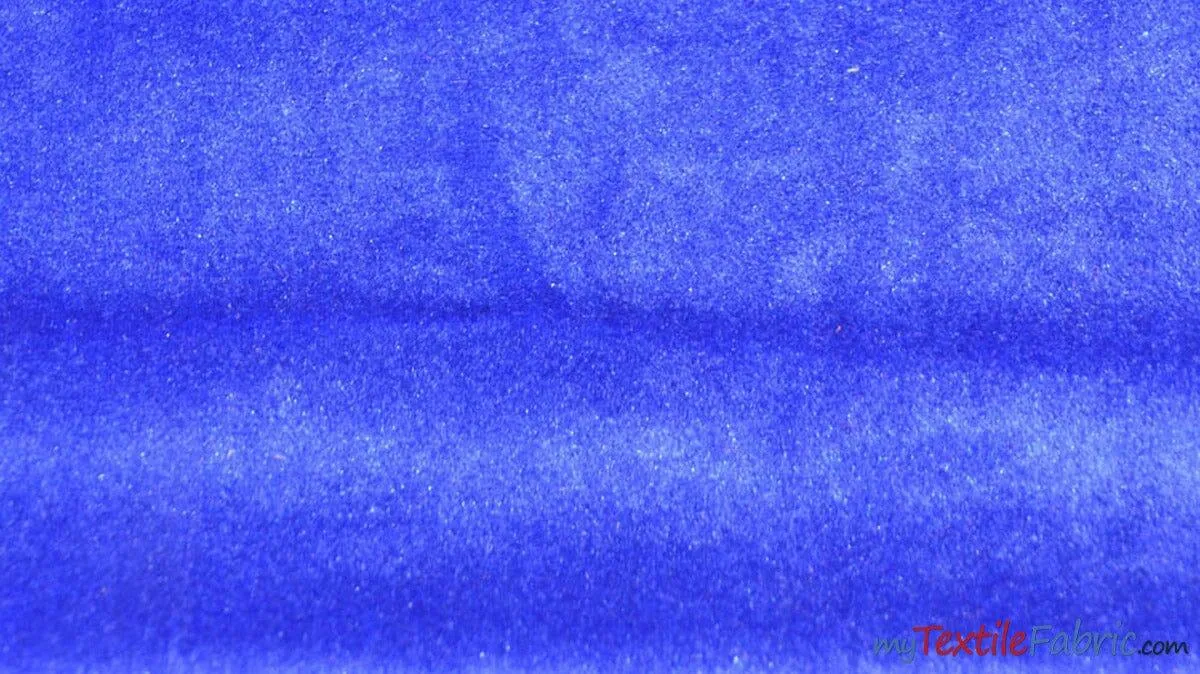 Royal Velvet Fabric - Soft and Plush Non Stretch Velvet Fabric - 60&#34; Wide - Apparel, Decor, Drapery and Upholstery Weight - Multiple Colors - Sample Swatch