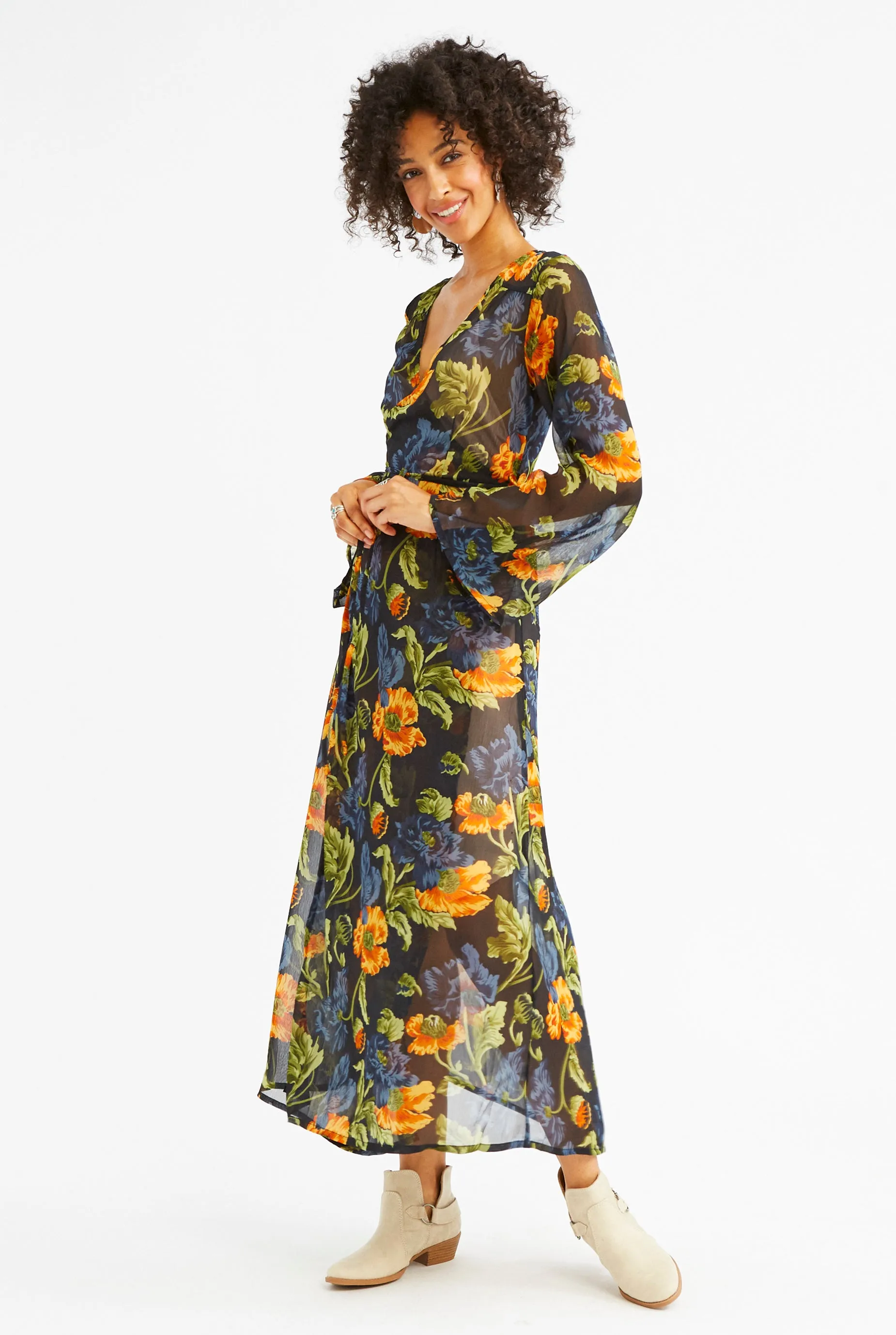 Stevie Chiffon Wrap Dress