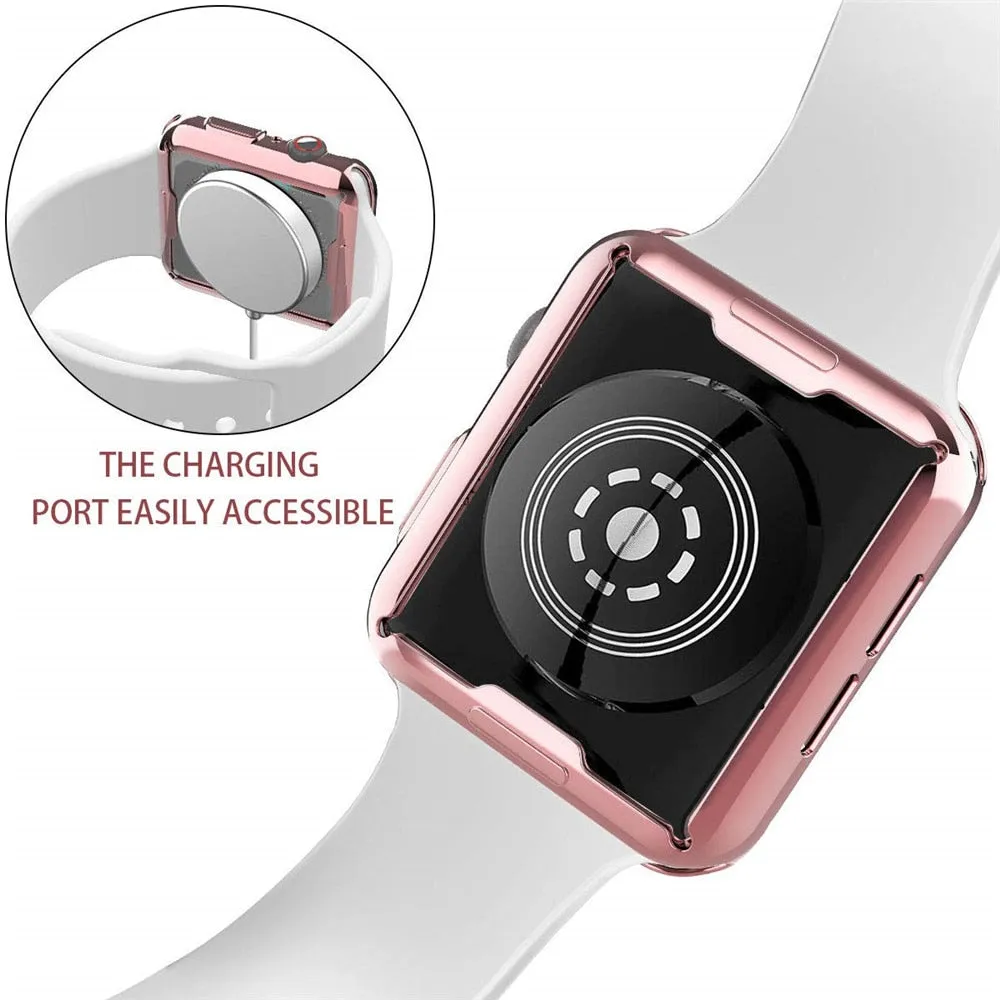 Transparent Case Bumper Screen Protector for Apple Watch Series