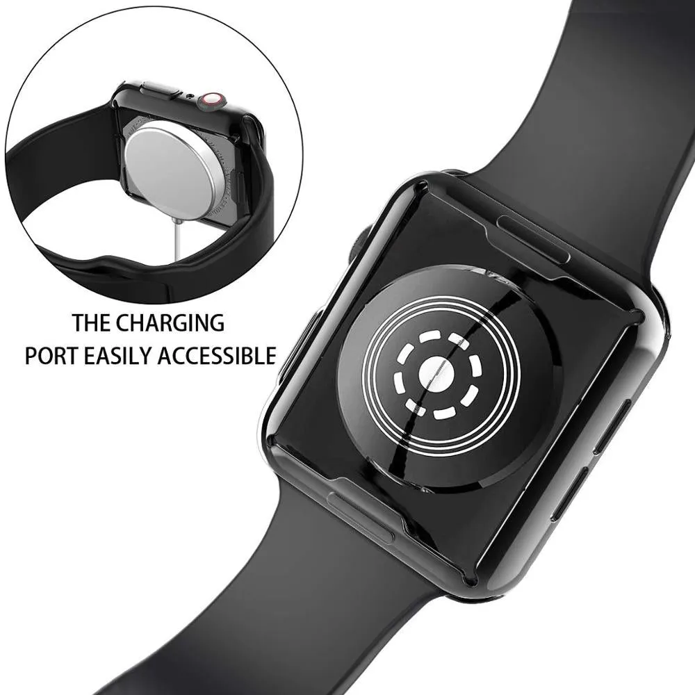 Transparent Case Bumper Screen Protector for Apple Watch Series