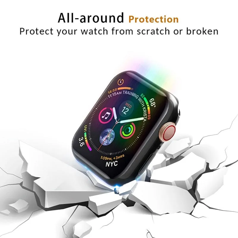 Transparent Case Bumper Screen Protector for Apple Watch Series