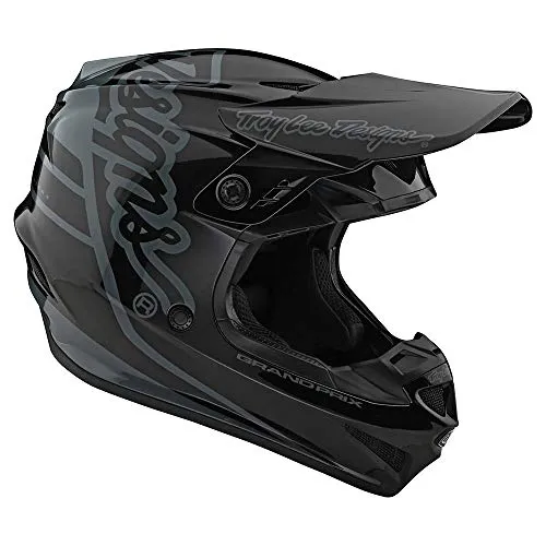 Troy Lee Designs GP Anarchy Youth Offroad Motocross Motorcycle Dirt Bike ATV Powersports Dual Sport Racing Full Face Helmets Lightweight Ventilated Youth Boys Girls - Black/Gray, Y-Large