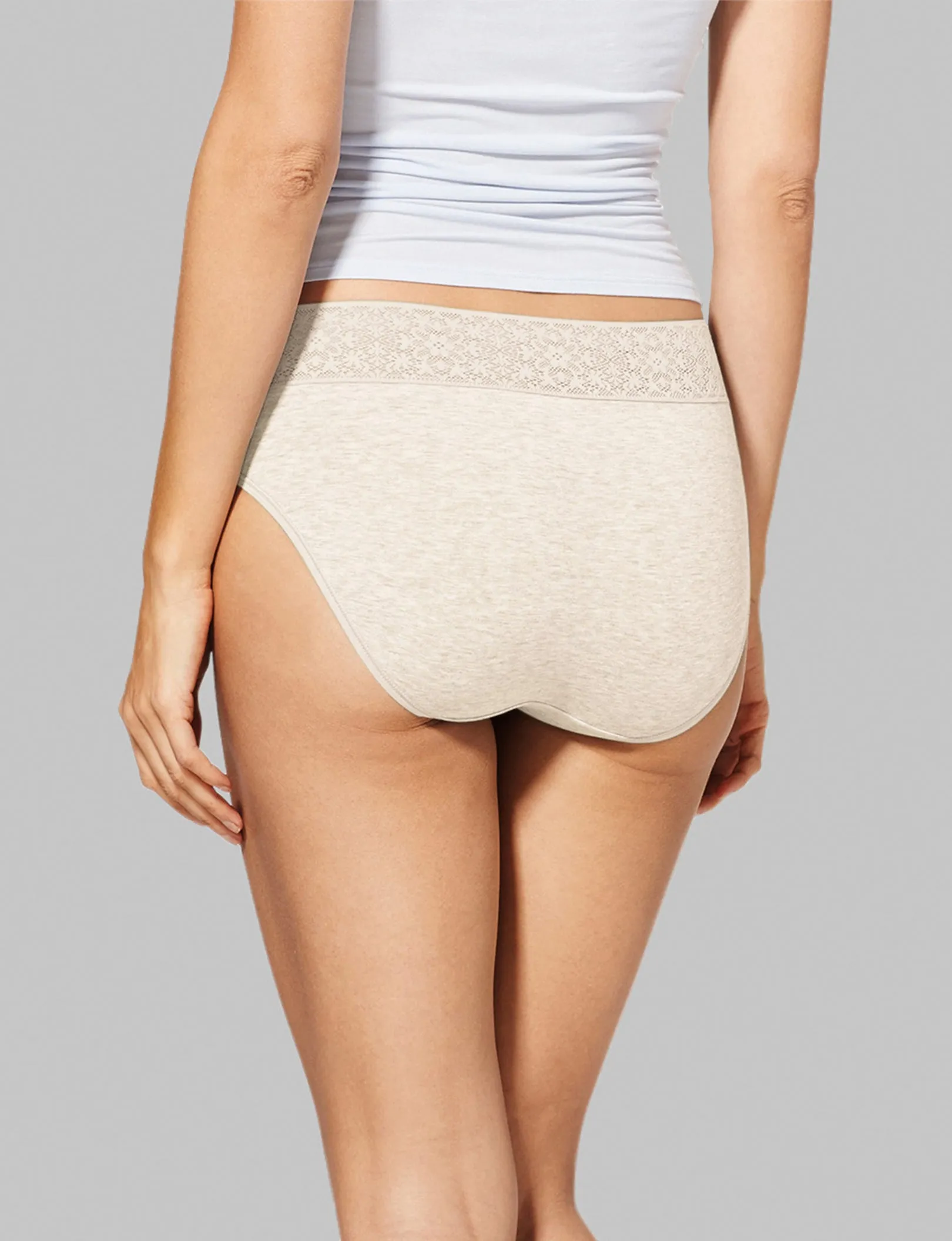 Women's Cool Cotton Brief, Lace Waist